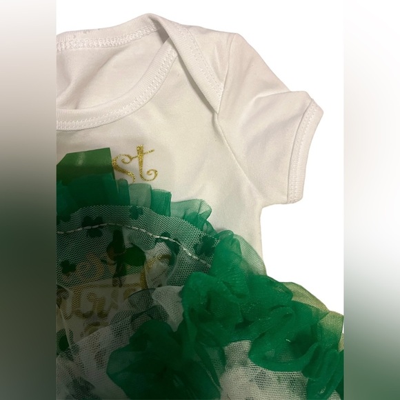“My 1st St. Patrick’s day” Bebiullo Baby Girl St. Patricks Day one piece 3-6 mo - Picture 3 of 7